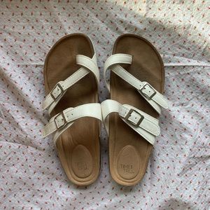 Cute white summer sandals